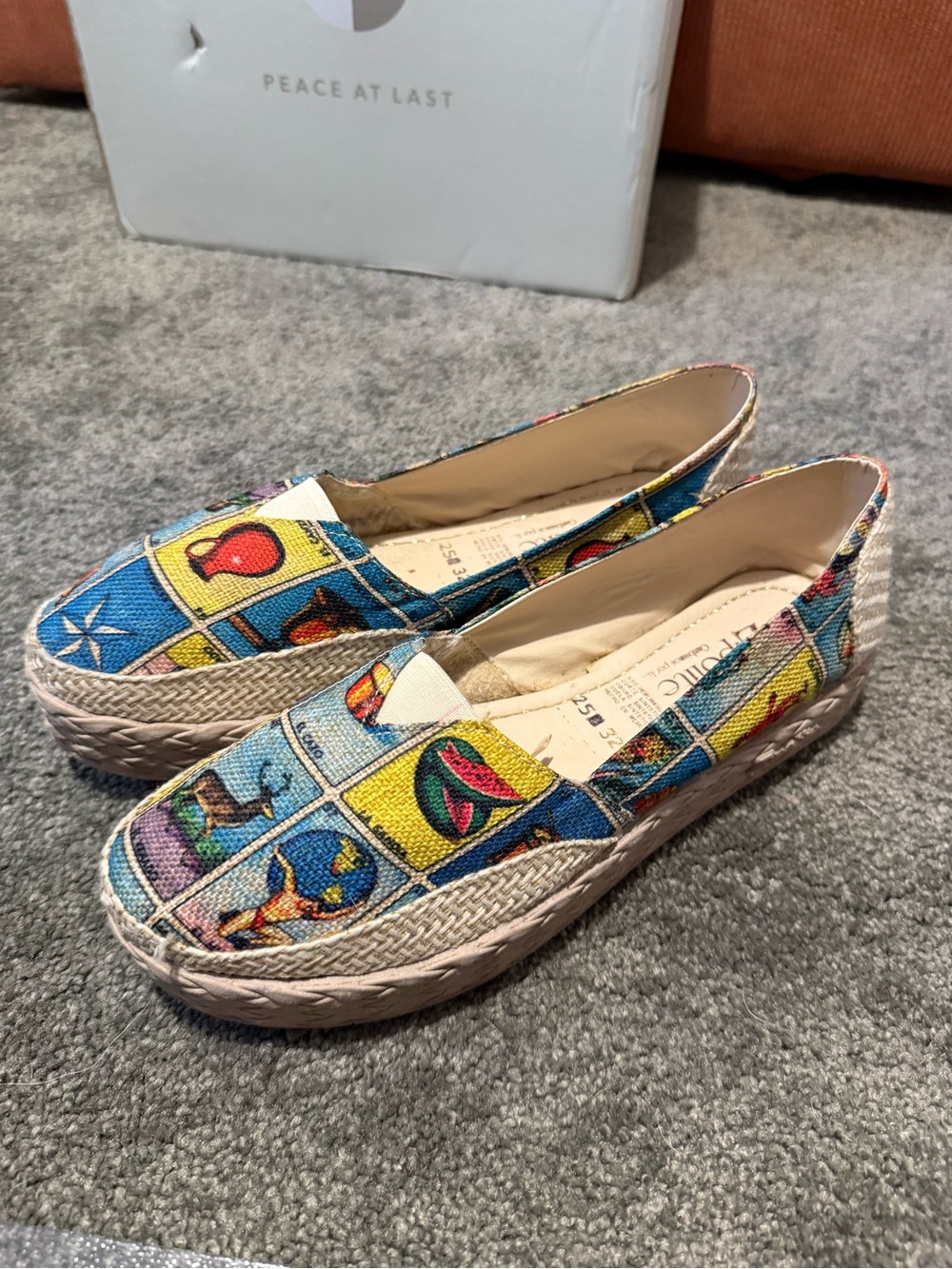 Colorful Espadrille Slip-On Shoes